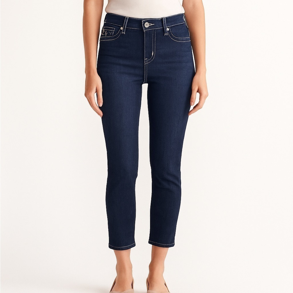 True Religion Cora Mid Rise Crop Jeans - Size 25